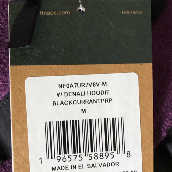 NEW The North Face Women’s Denali Polartec Hoodie Currant - Picture 4 of 5